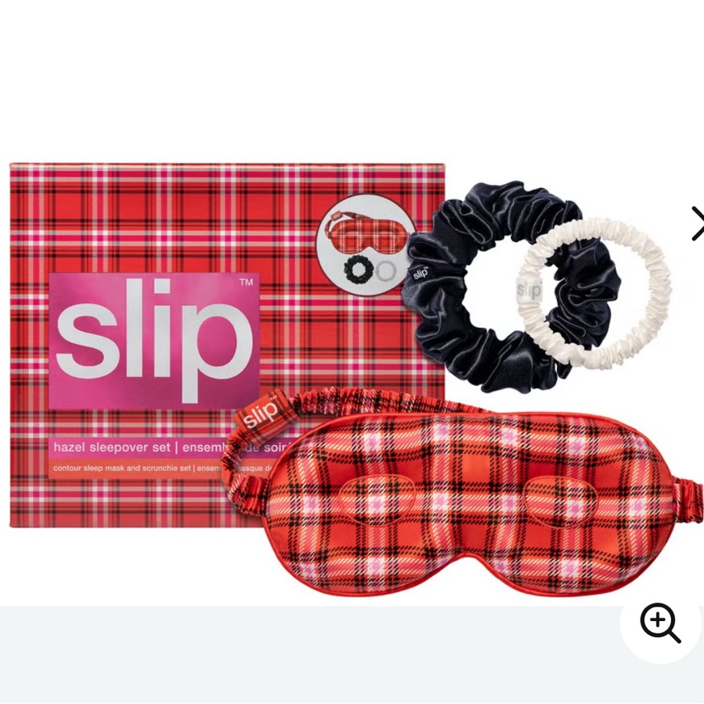 NEW Slip Silk 
Beauty Sleepover Set in Hazel (Contour Eye Mask/Two Hair Ties).